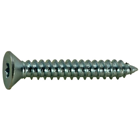 Midwest Fastener Sheet Metal Screw, #10 x 1-1/4 in, Zinc Plated Steel Flat Head Torx Drive, 15 PK 37019